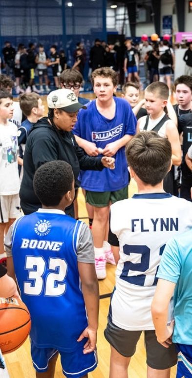 Basketball player getting ready to shoot the ball